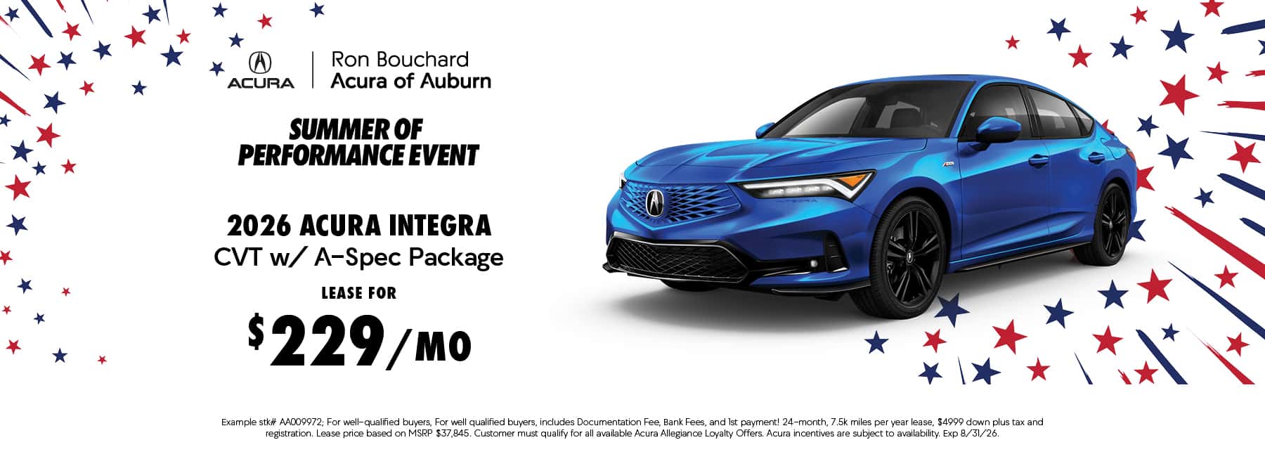 2026 Acura Integra CVT w/ A-Spec Package