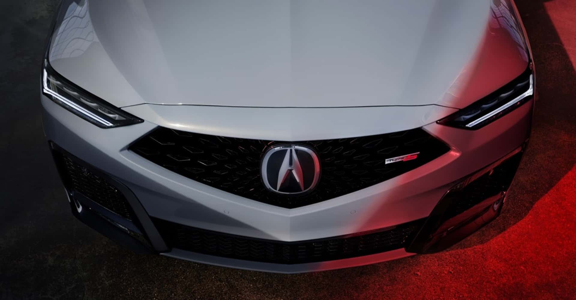 2026 Acura MDX top down white vehicle hood