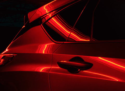 2026 Acura RDX rear quarter panel in Performance Red Pearl