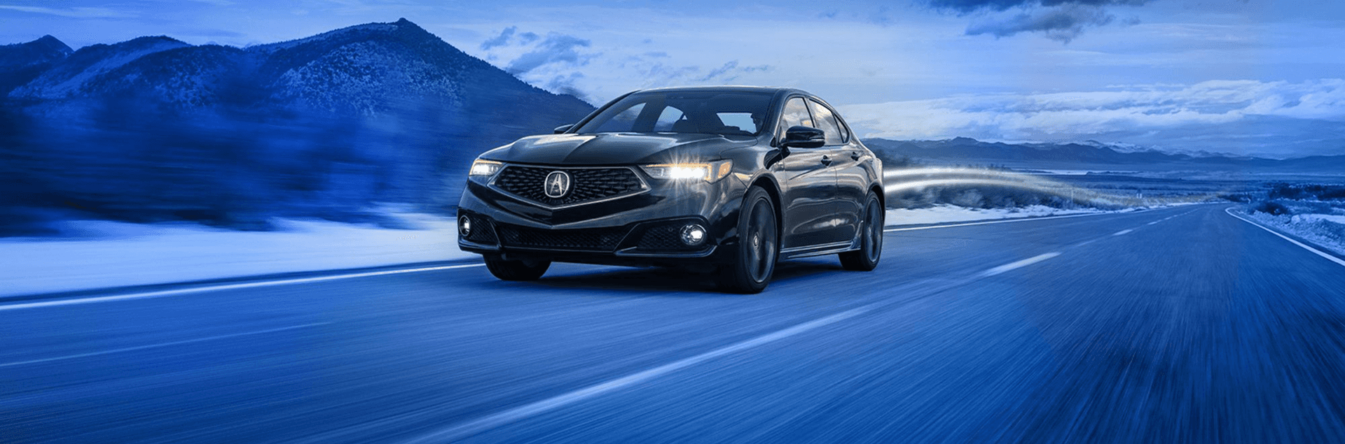 Acura Certified Pre-Owned vehicles on mountain road