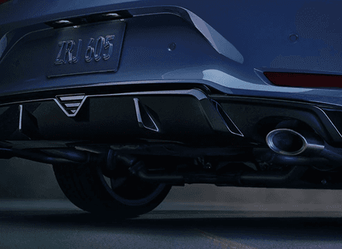 2026 Acura Integra Type S rear diffuser detail with exhaust outlet