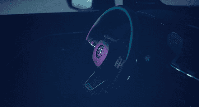 2026 Acura ADX A-Spec steering wheel with Acura emblem