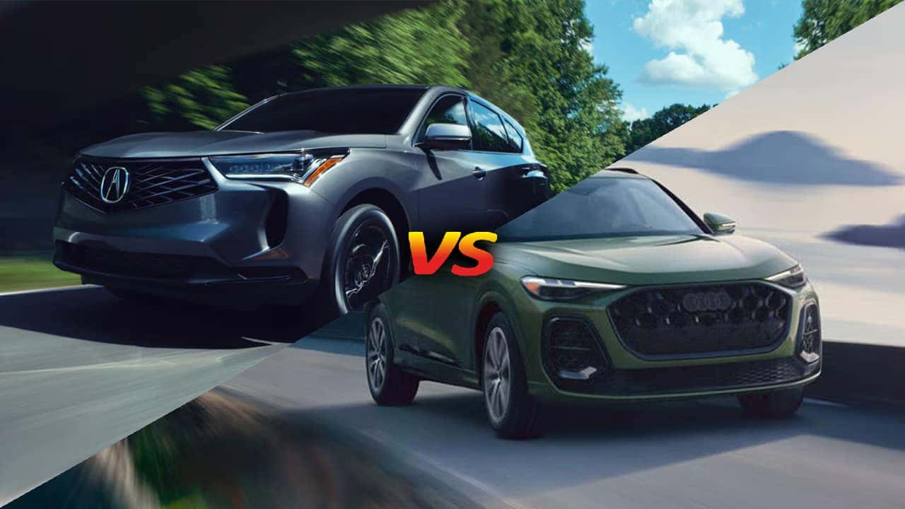 The 2026 Acura RDX for sale in Jacksonville, FL at Hanania Acura of Orange Park being compared to Audi Q5