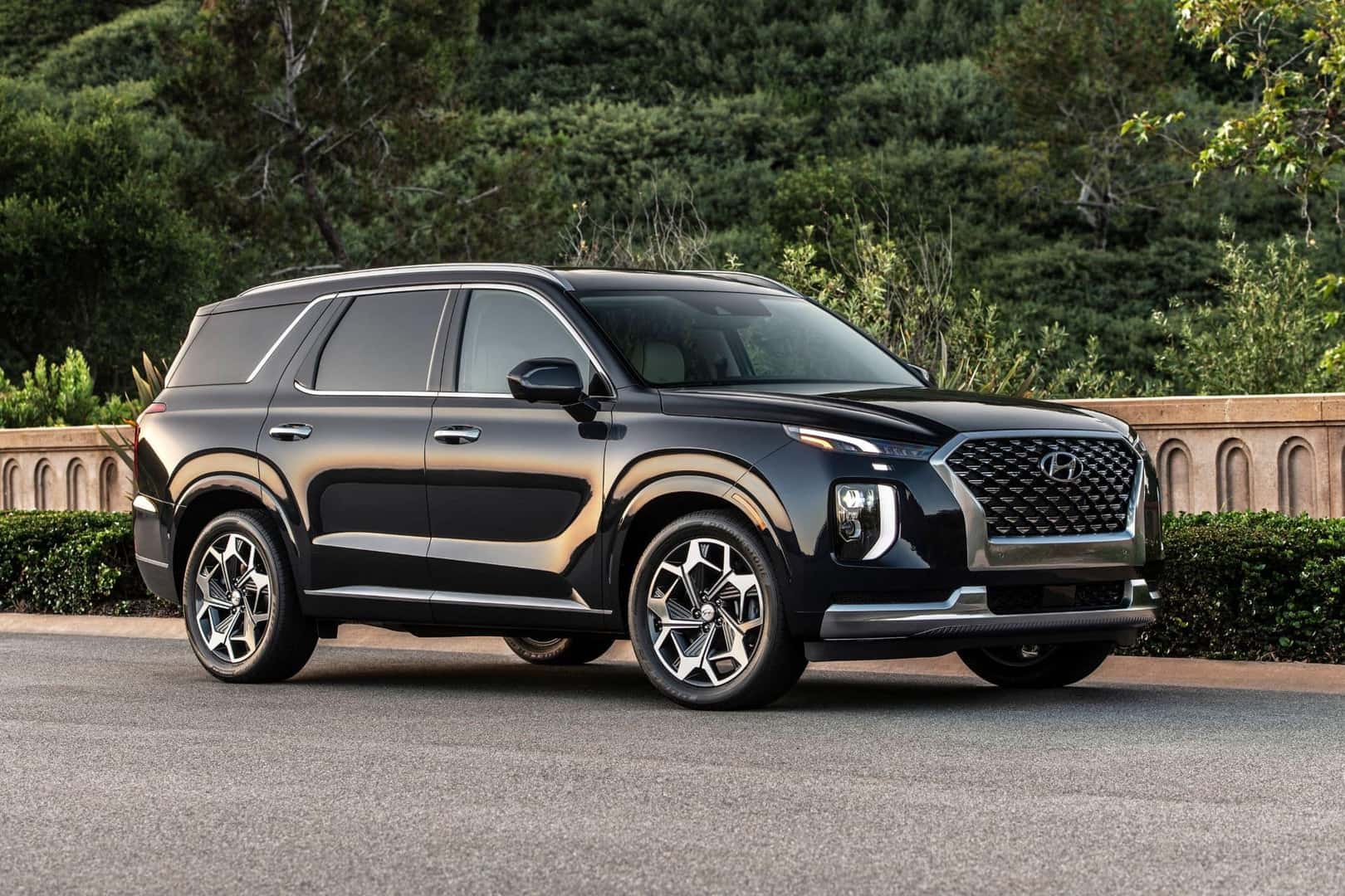 A Pristine 2021 Hyundai Palisade Lounging In A Parking Lot