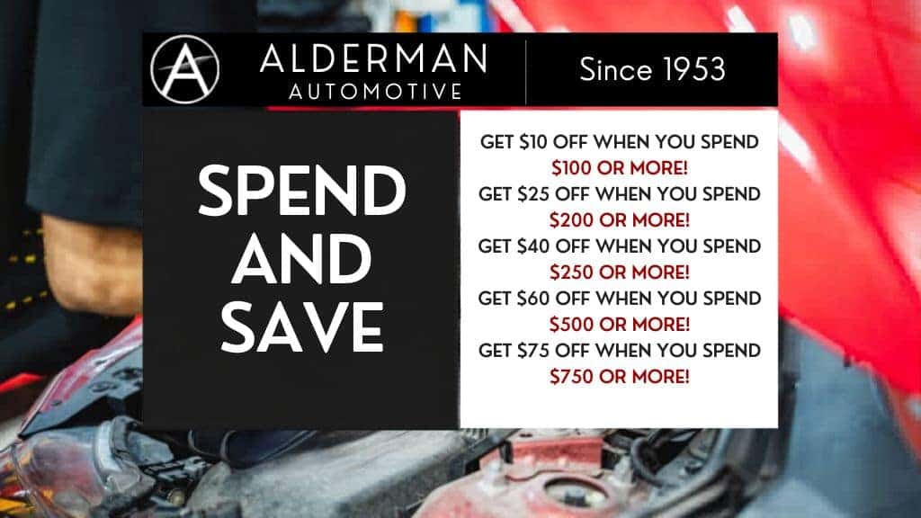 Spend and Save at Alderman Automotive