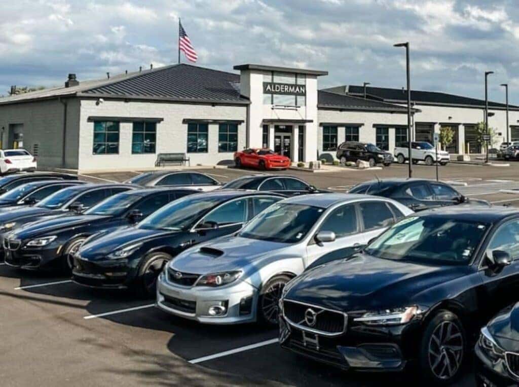 The Used Cars Parked Outside Alderman Automotive