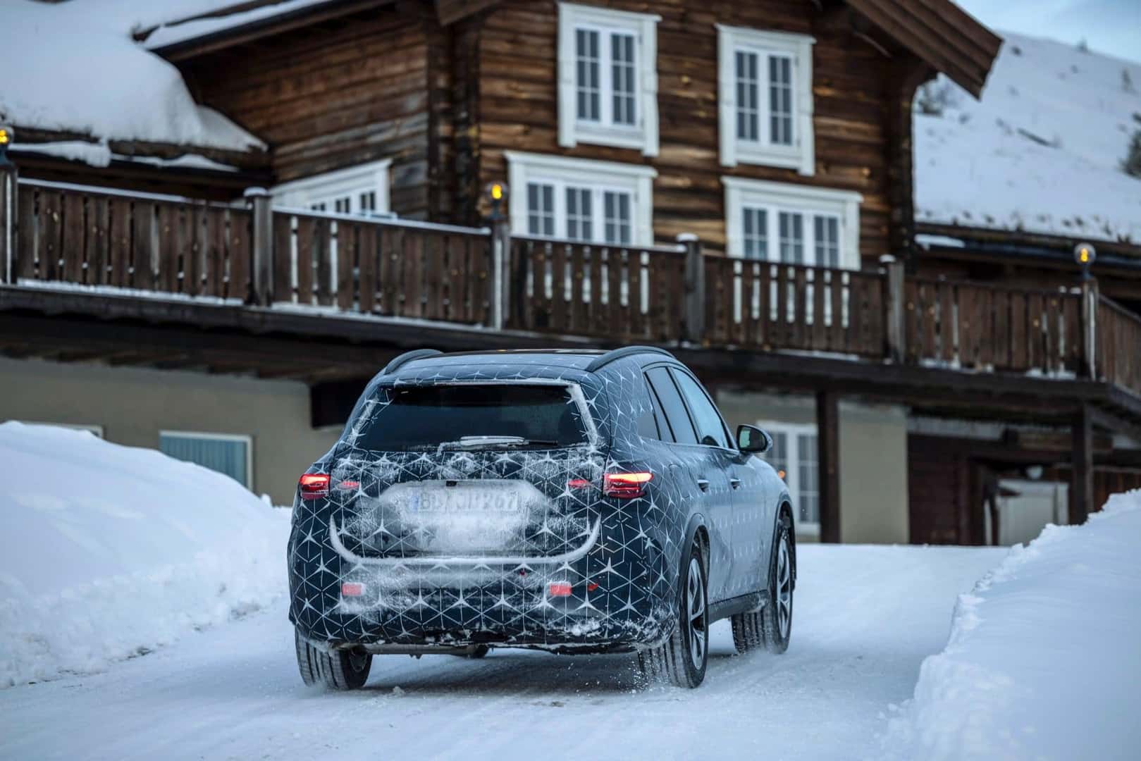 A Car Returning Home In The Winter Snow, Excited For The Upcoming Spring!