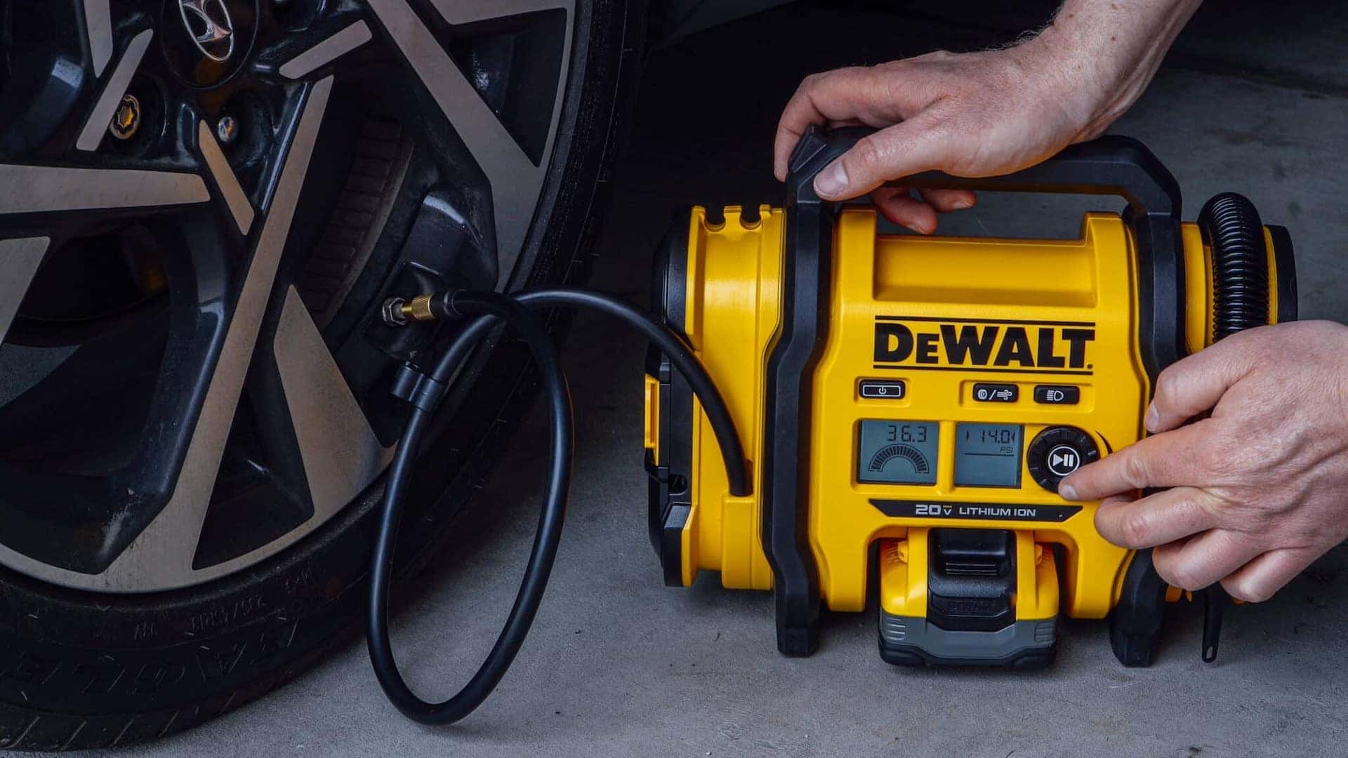 DeWalt portable tire inflator