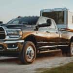 RAM 3500 towing a horse trailer