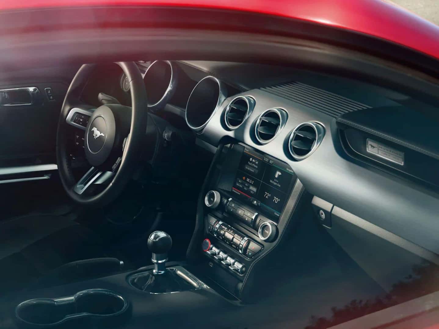 The Comfortable Interior Of A Used 2015 Ford Mustang