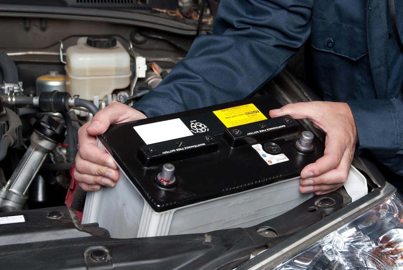Mechanic car battery change