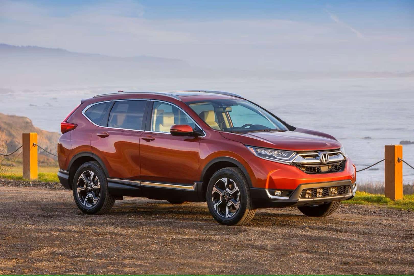 The Affordable 2018 Honda CR-V, Parked At The Edge Of A Beach Cliff