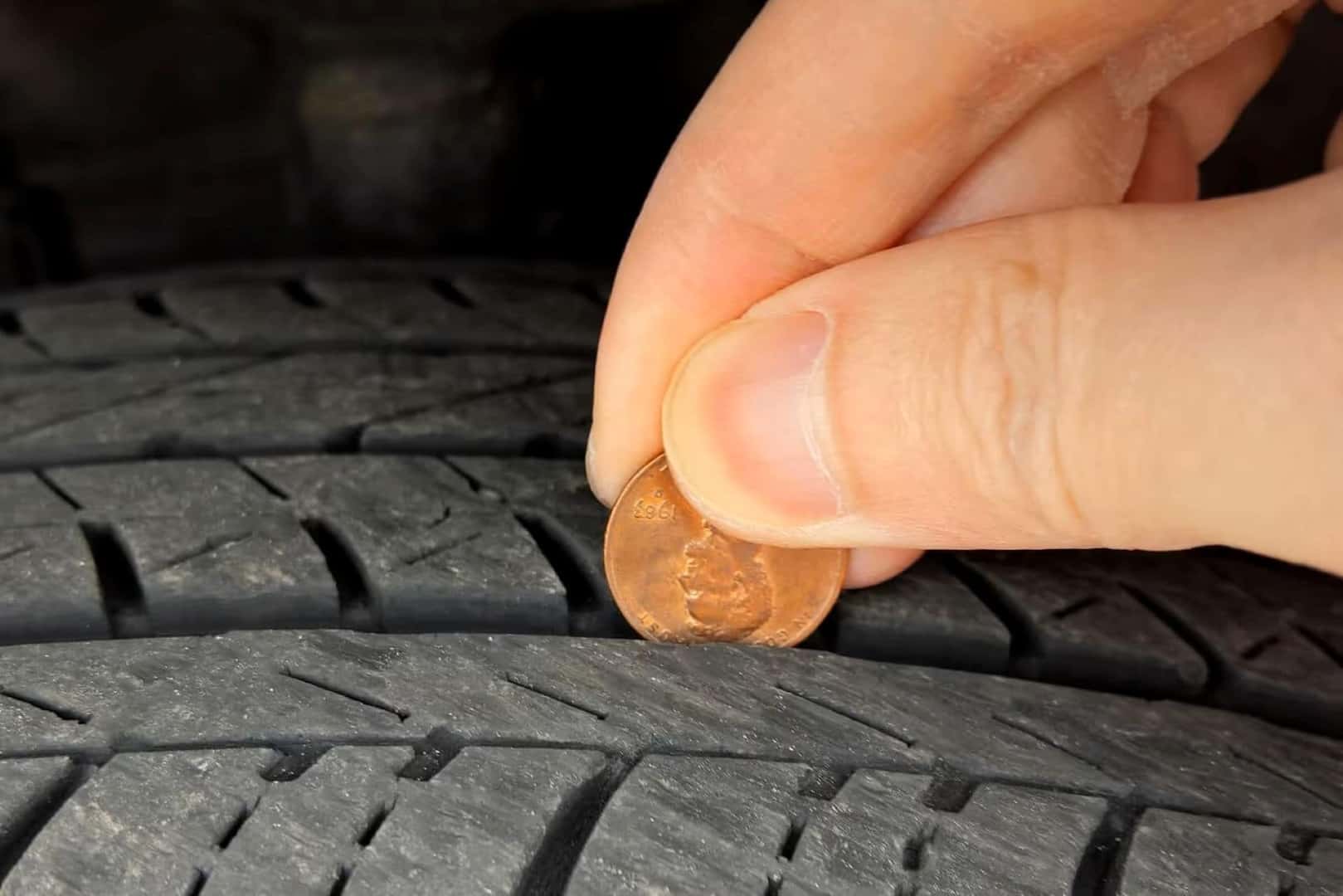 Using The Penny Test To Check The Tire Tread Depth