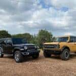 2021 Jeep Wrangler and Ford Bronco pack view