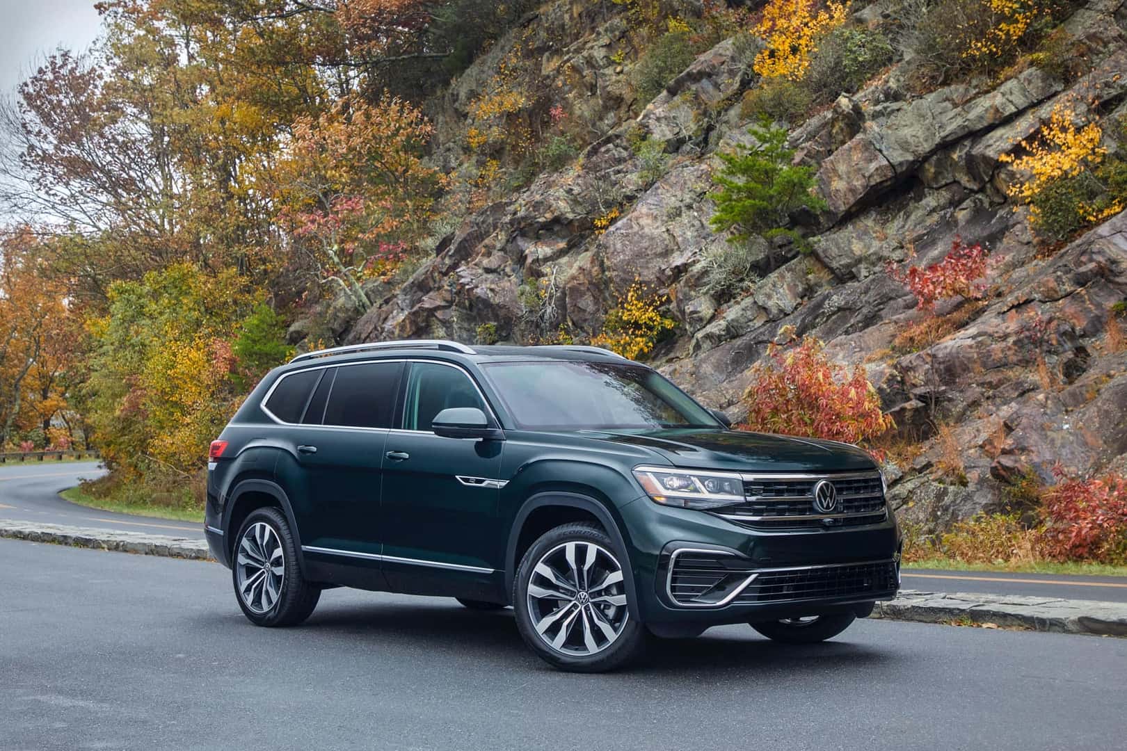 2022 Volkswagen Atlas in the fall