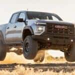 A Leaping 2024 GMC Canyon AT4X AEV Edition, Block Off The Dust As It Off-Roads