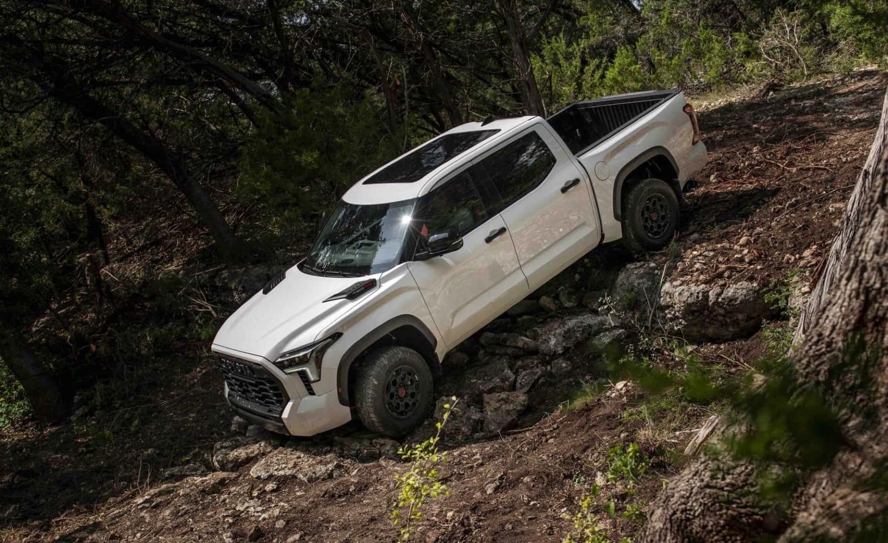 The Burly 2024 Toyota Tundra, Driving Downhill Off-Road