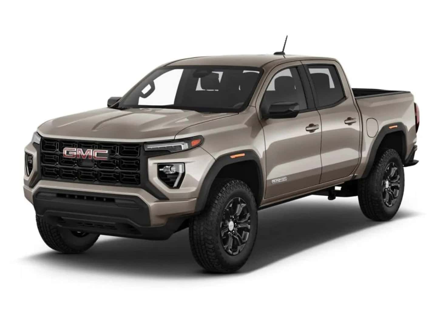 The Phenomenal Silver Exterior Of The 2025 GMC Canyon, With A White Background