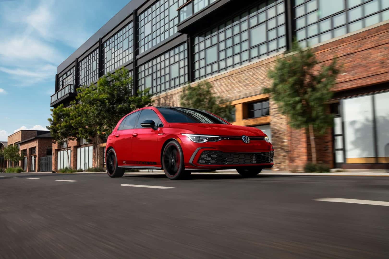 2023 Volkswagen Golf GTI 40th Anniversary Edition in motion
