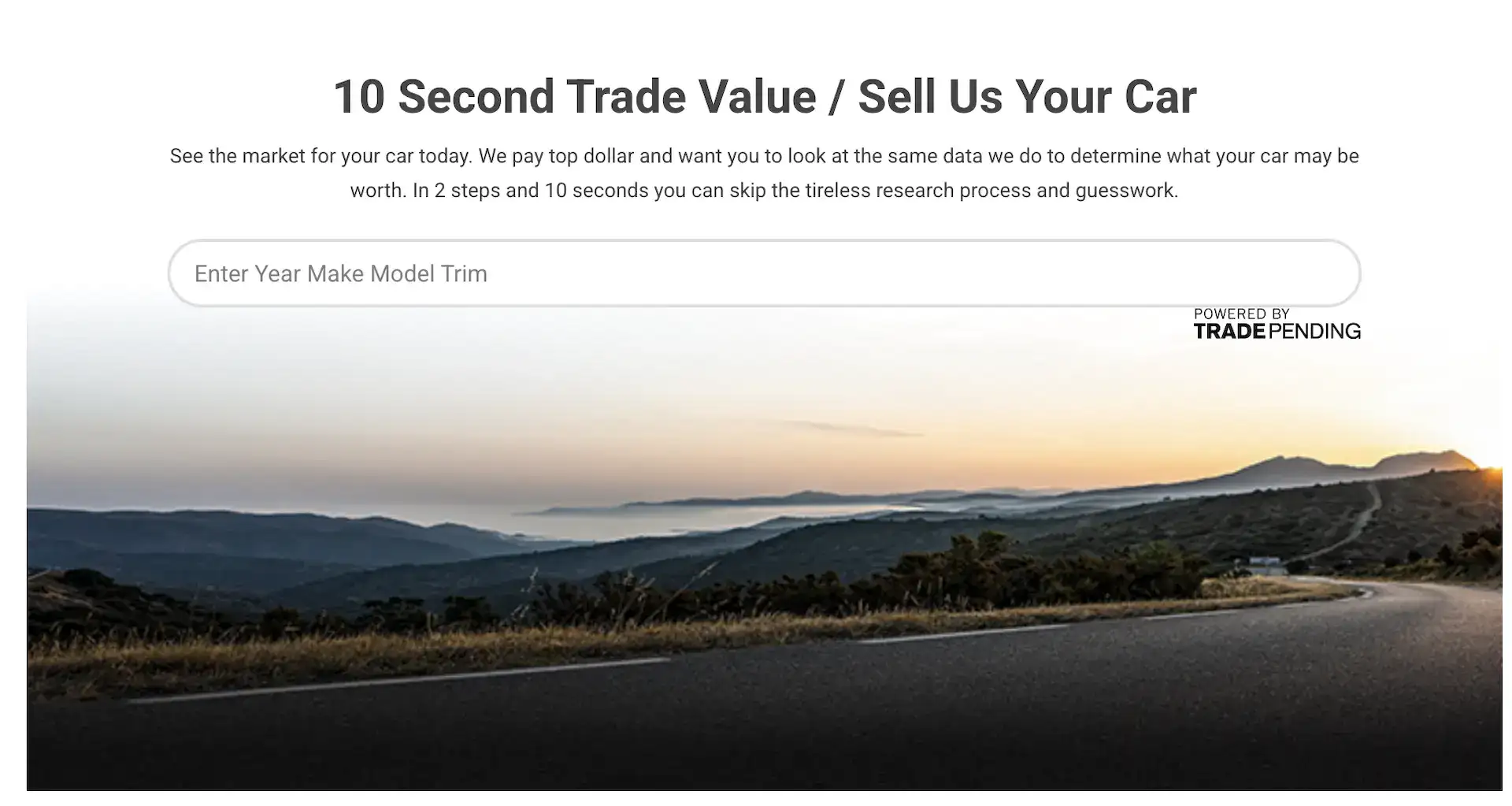 Ten Second Trade Value Tool