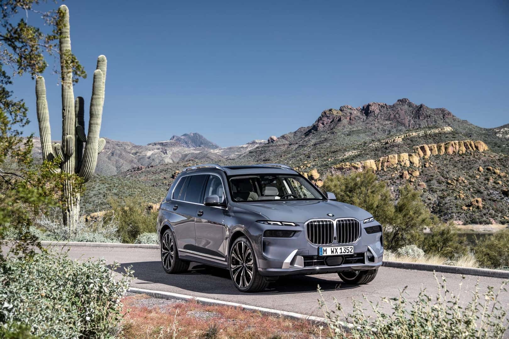 The Sophisticated And Ventilated BMW X7 Parked Epically In Front Of Lush Landscapes