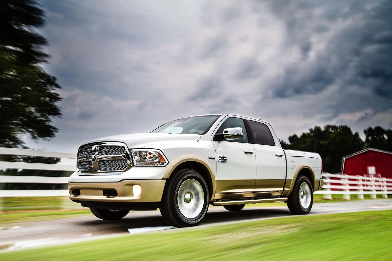 Inexpensive and Reasonably Priced White RAM Truck, In The Midst Of A Storm