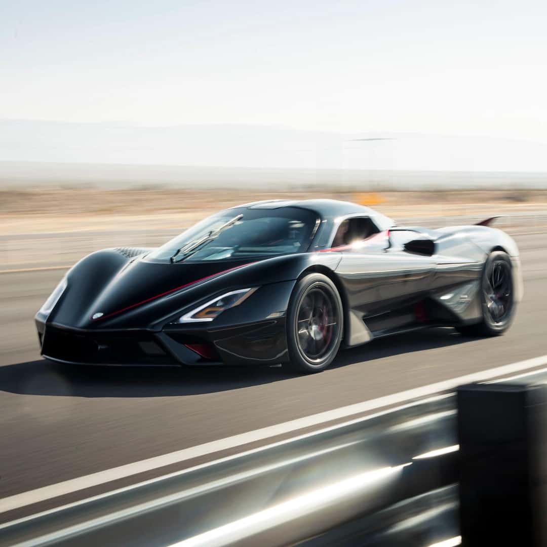 The Shiny SSC Tuatara Car Racing With Grace