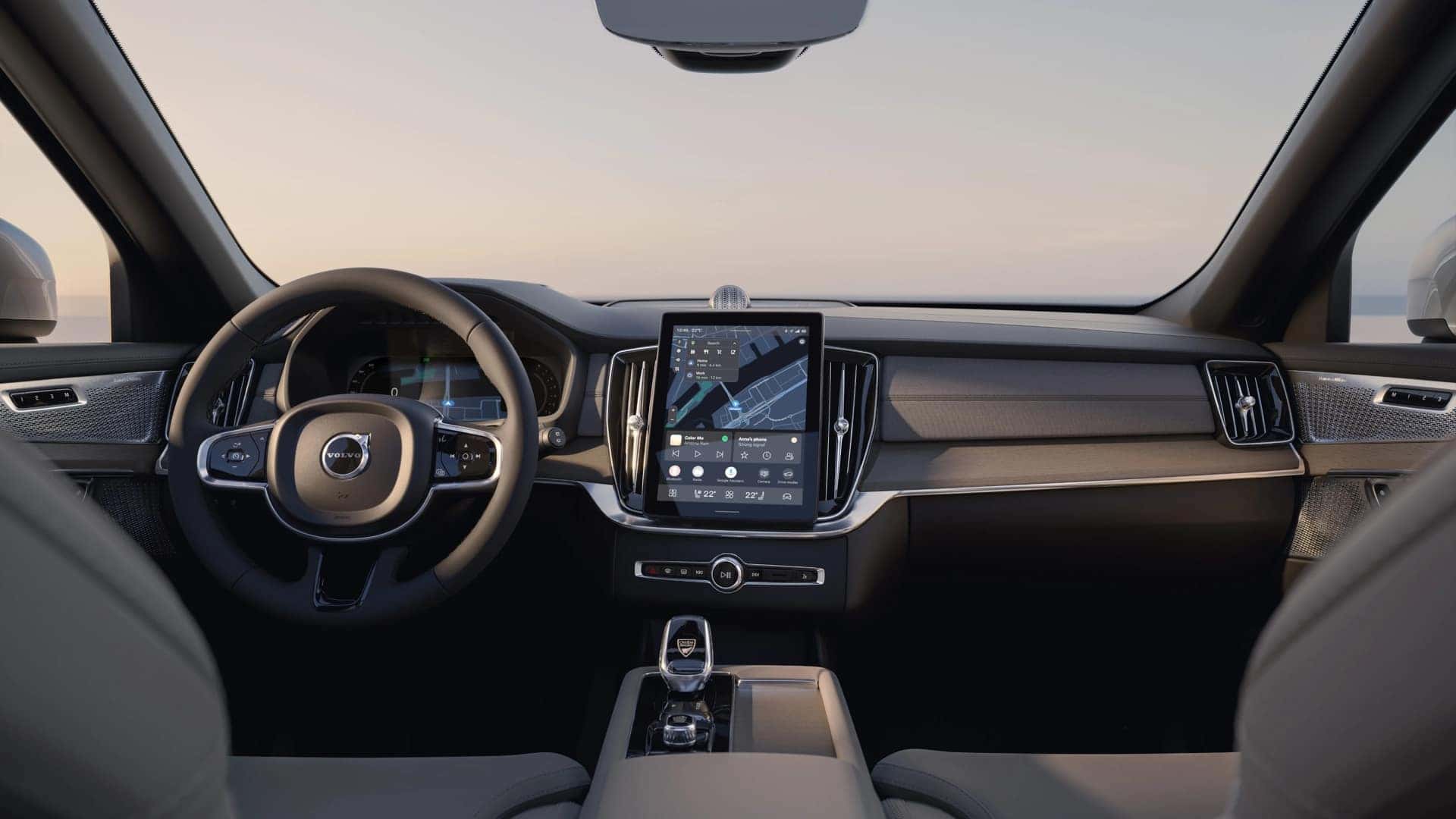 The Rich And Expensive Dash And Front Interior Of The Futuristic Volvo XC90