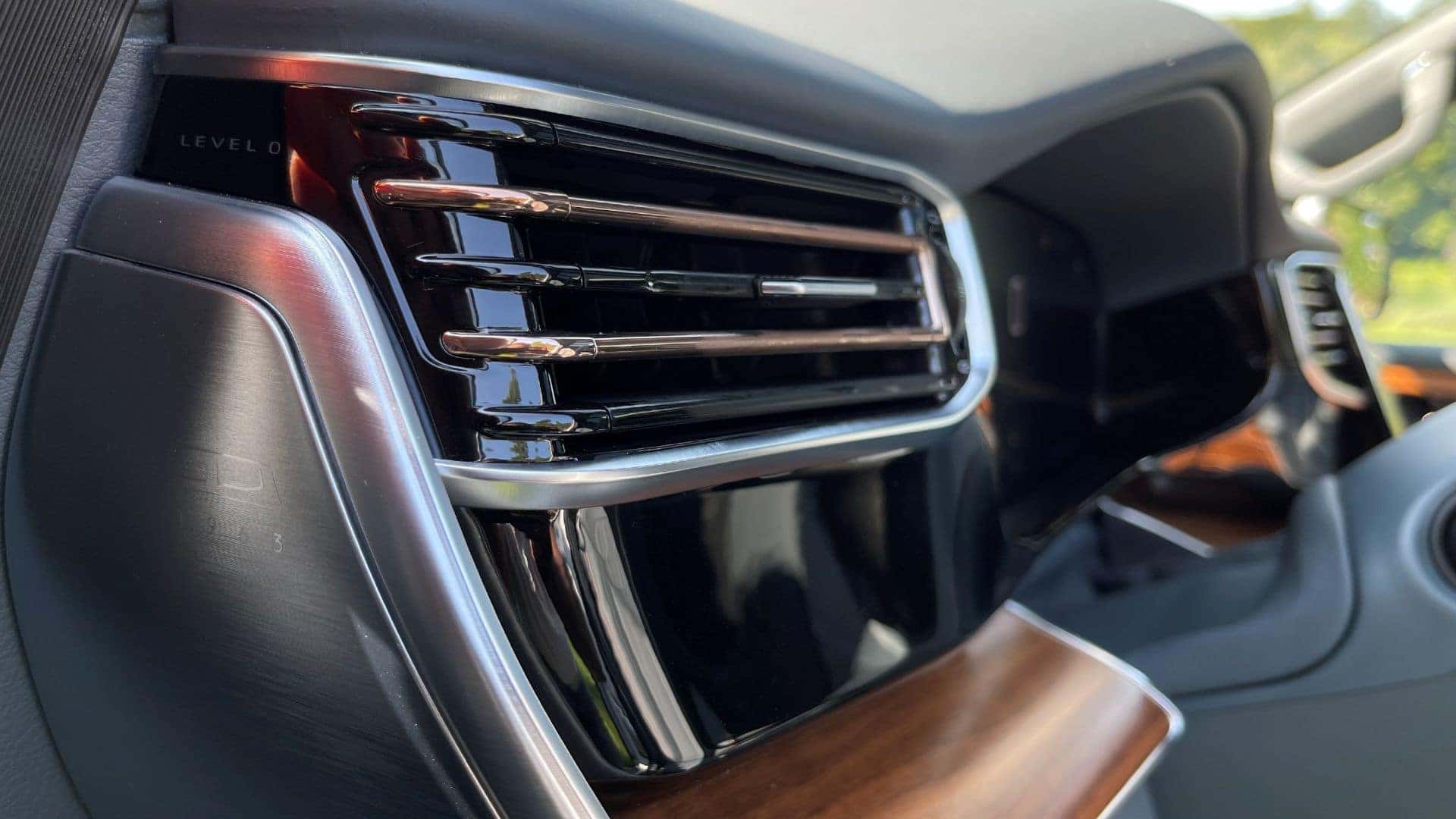 A Closeup View Of The Shiny And Reliable Vents Of The Spectacular Jeep Wagoneer