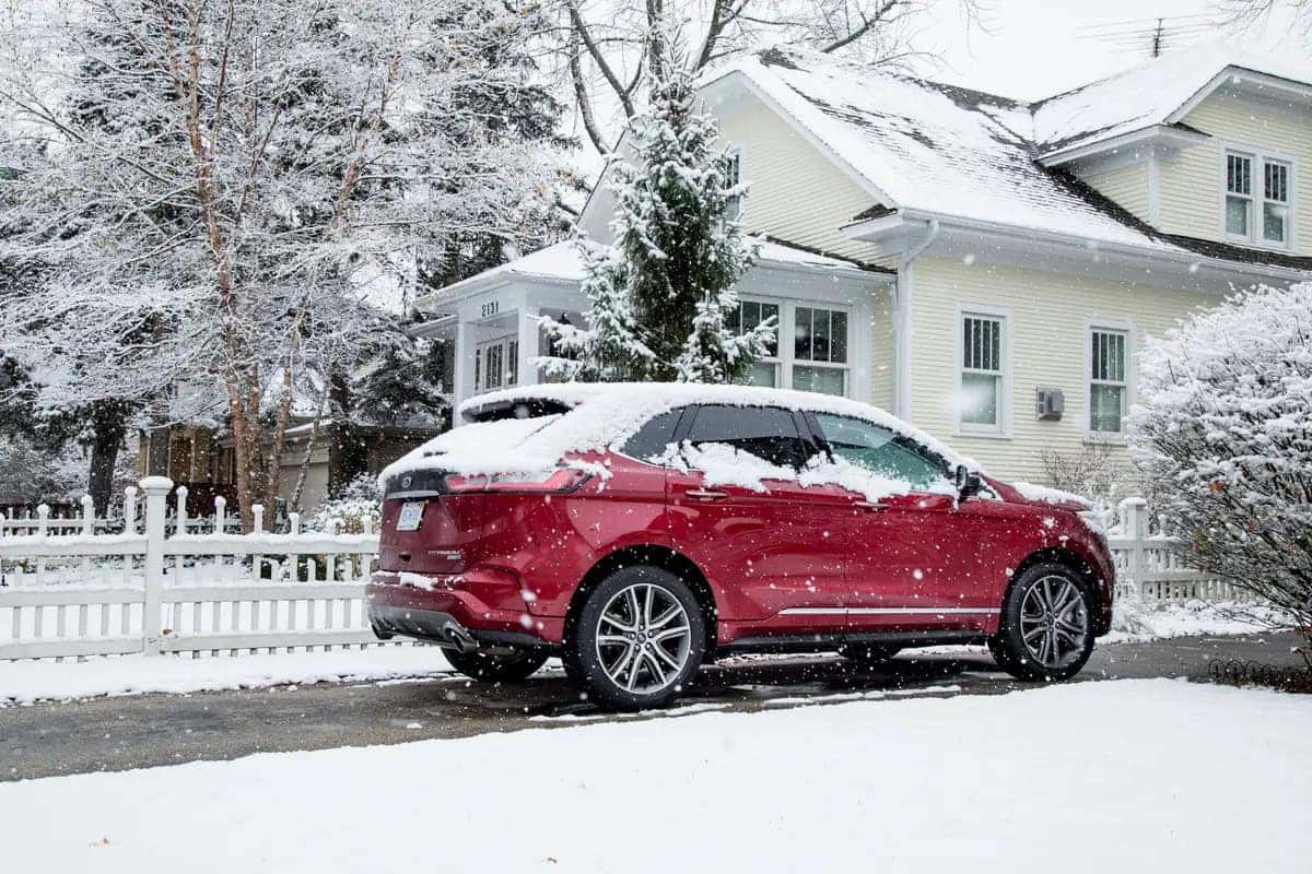 Ford Edge Covered in Snow