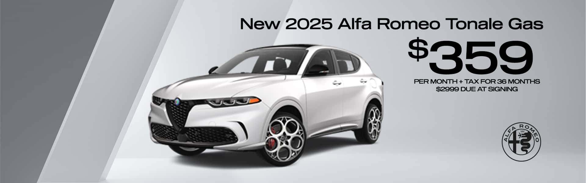 $359 lease special on new Tonale