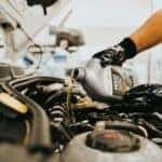Pouring Oil to Engine
