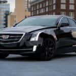 Black Cadillac ATS with black rims