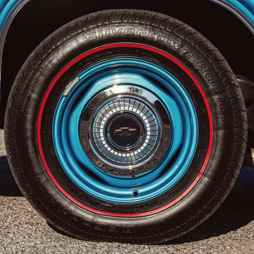 Close-up of Vintage Chevrolet Caprice Wheel