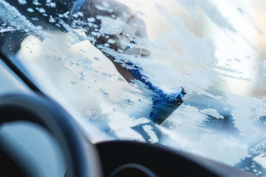 Ice on car window