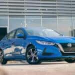 Photograph of a Blue Nissan Sentra Car