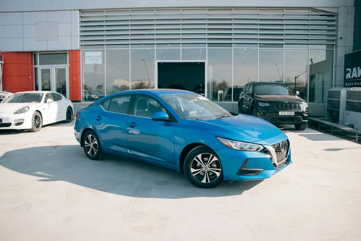 A Blue Nissan Sentra