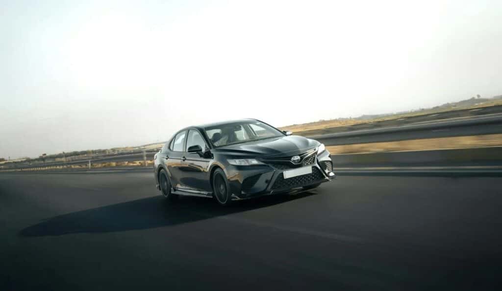 Dynamic Toyota Camry Driving on Erbil Highway