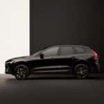 The profile of a black Volvo XC60