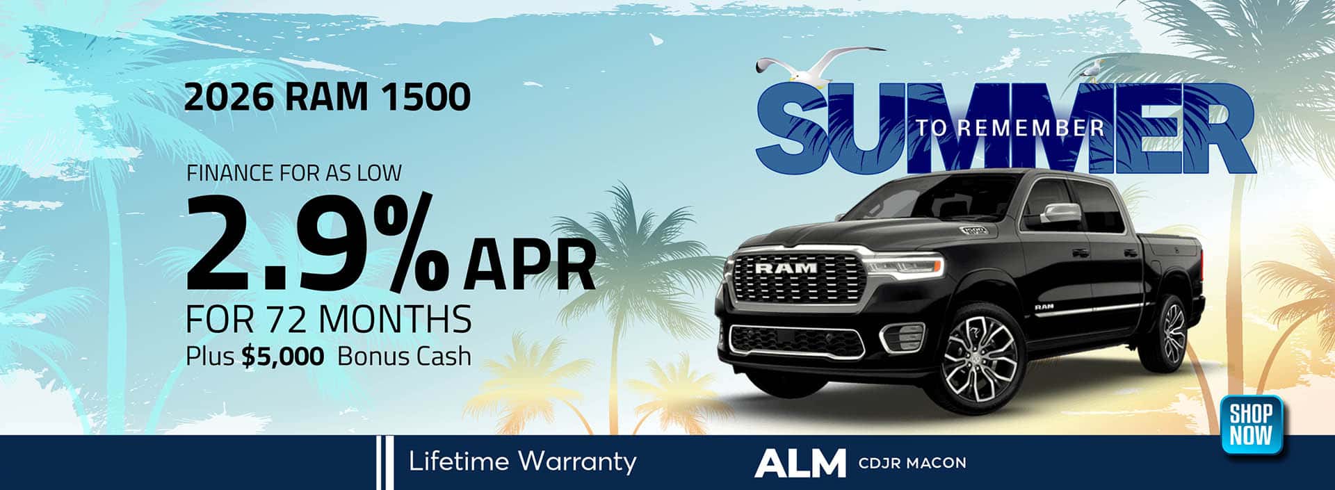 2026 RAM 1500 Finance offer. ALM CDJR Macon - Macon, GA