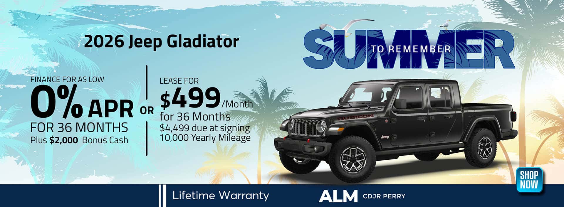 2026 Gladiator Finance and Lease offers. ALM CDJR Perry - Perry, GA
