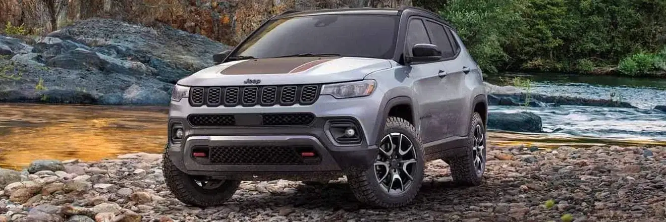 Jeep by river