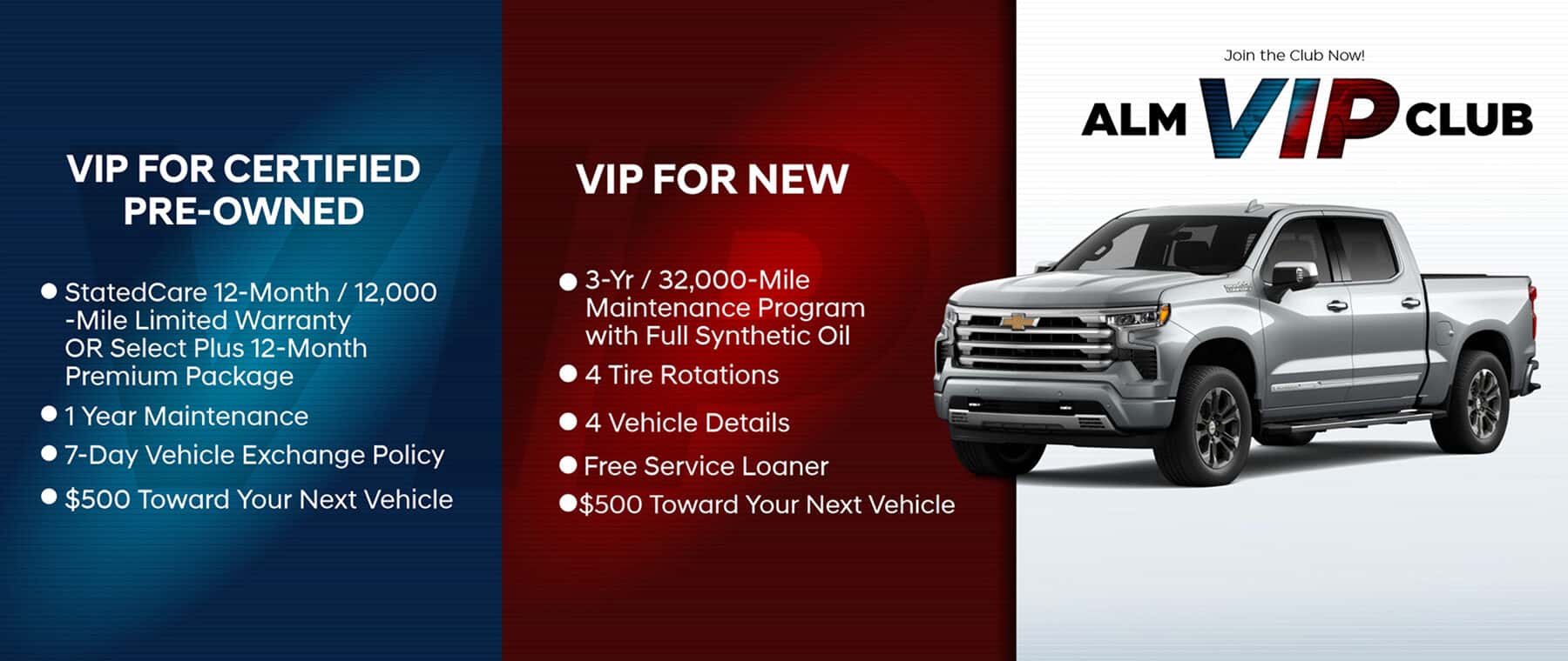 ALM VIP Club Benefits. ALM Chevrolet South - Union City, GA