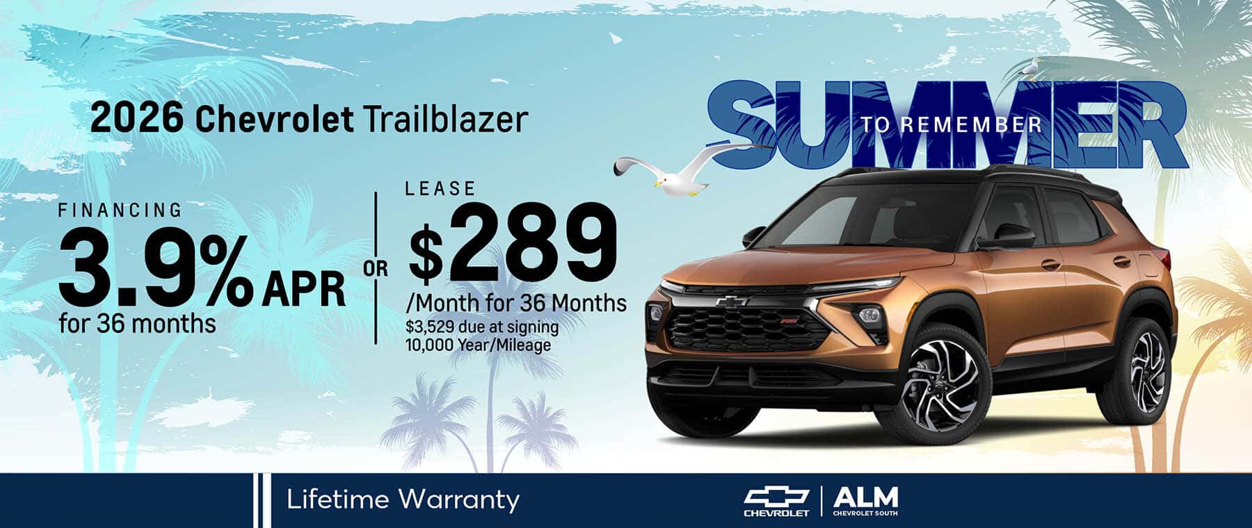 2026 Chevrolet Trailblazer Lease and Finance offer. ALM Chevrolet South - Union City, GA