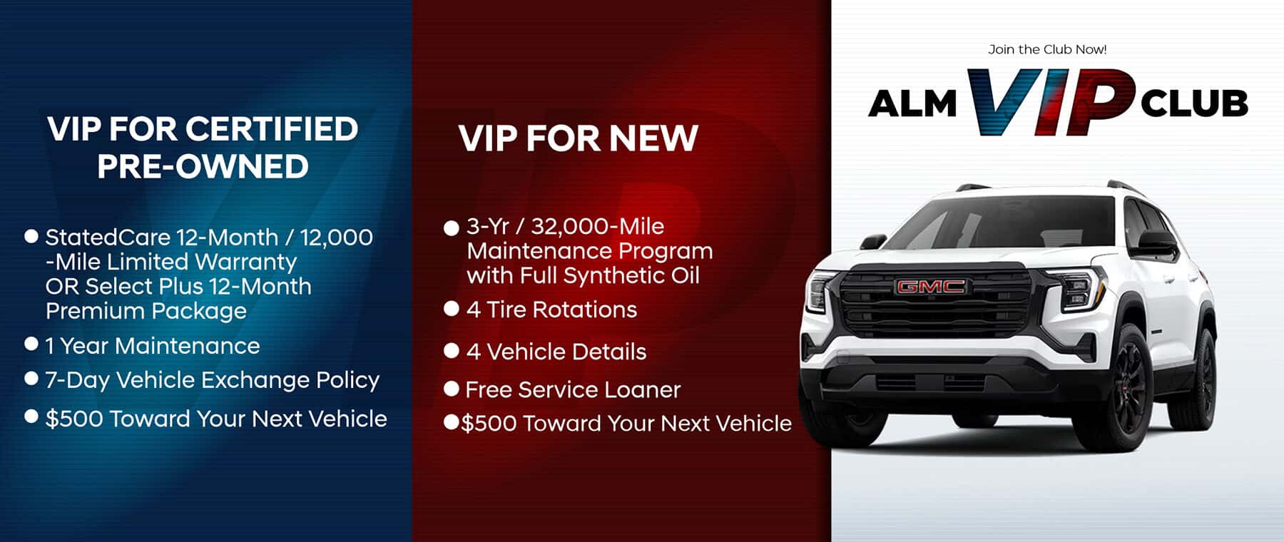 ALM VIP Club Benefits. ALM GMC South - Morrow, GA