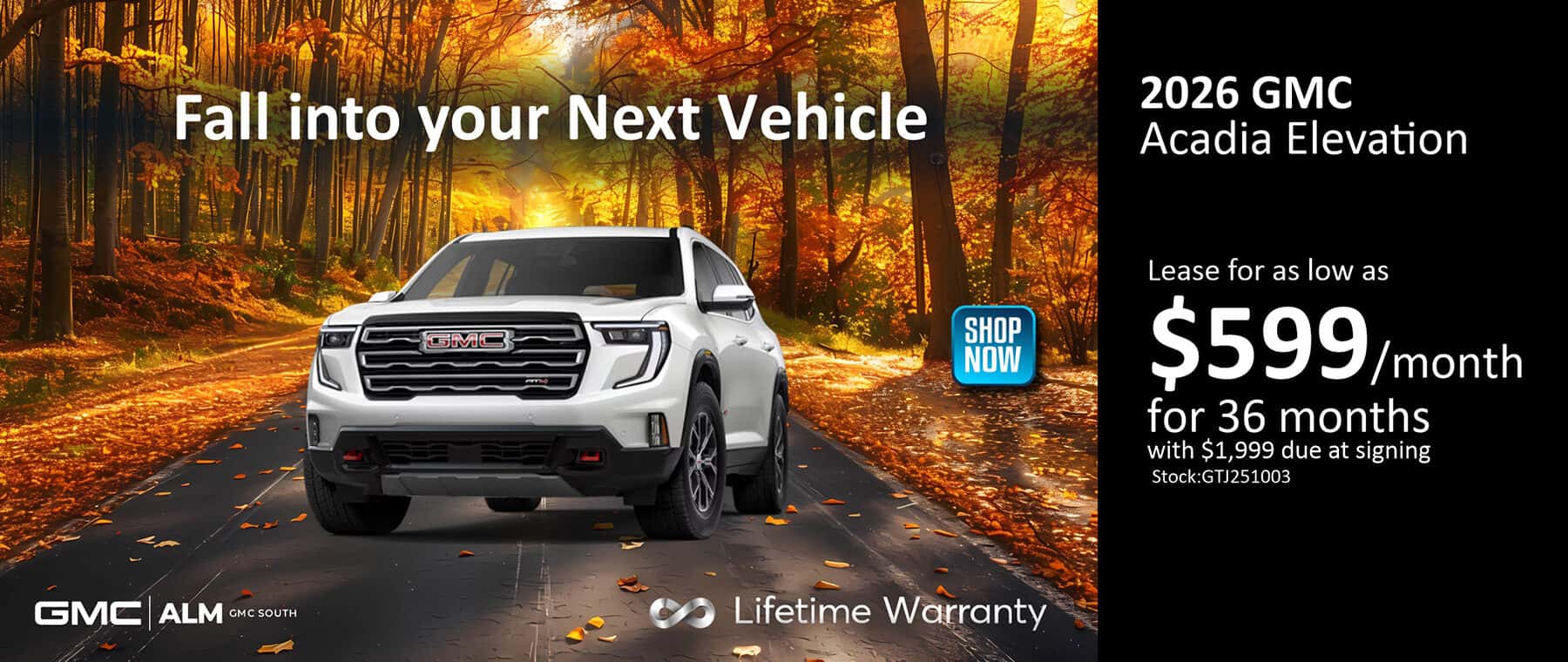 2026 GMC Acadia Lease offer