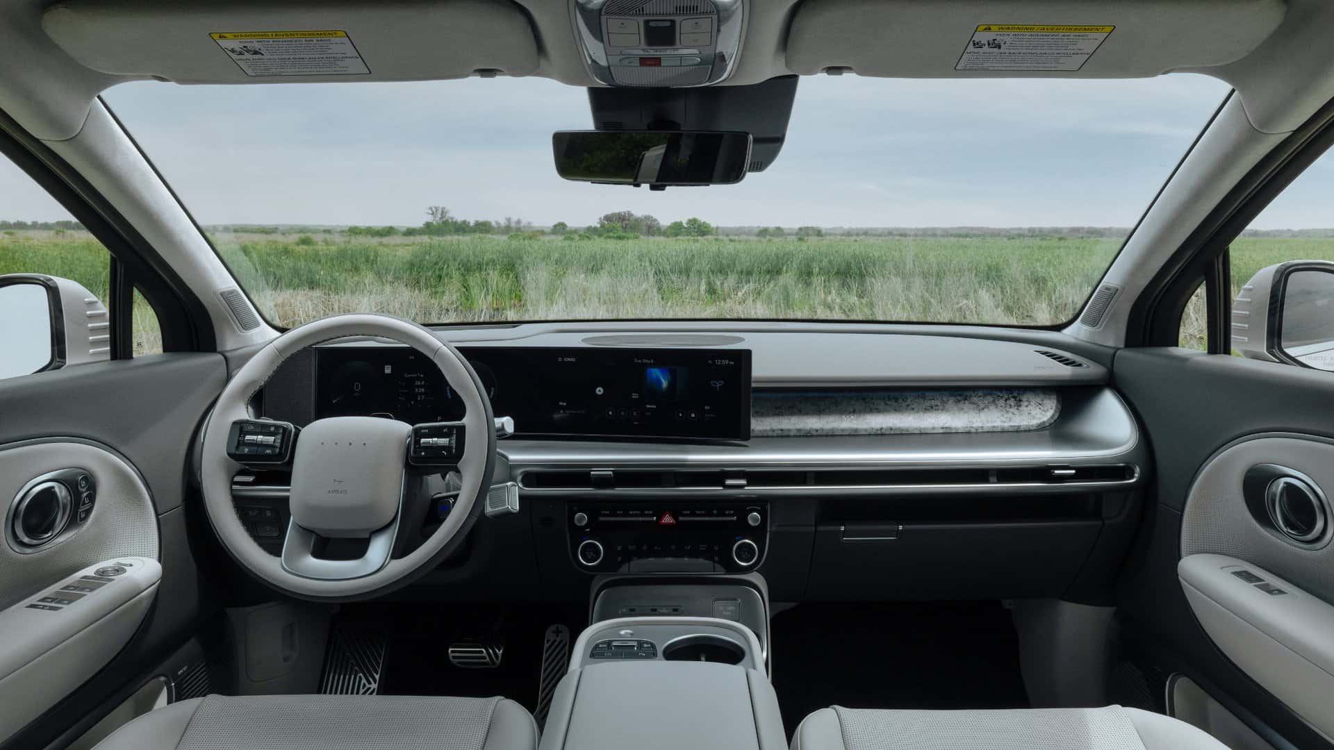 2026 Hyundai IONIQ 9 modern interior dashboard with panoramic display and premium cabin layout.