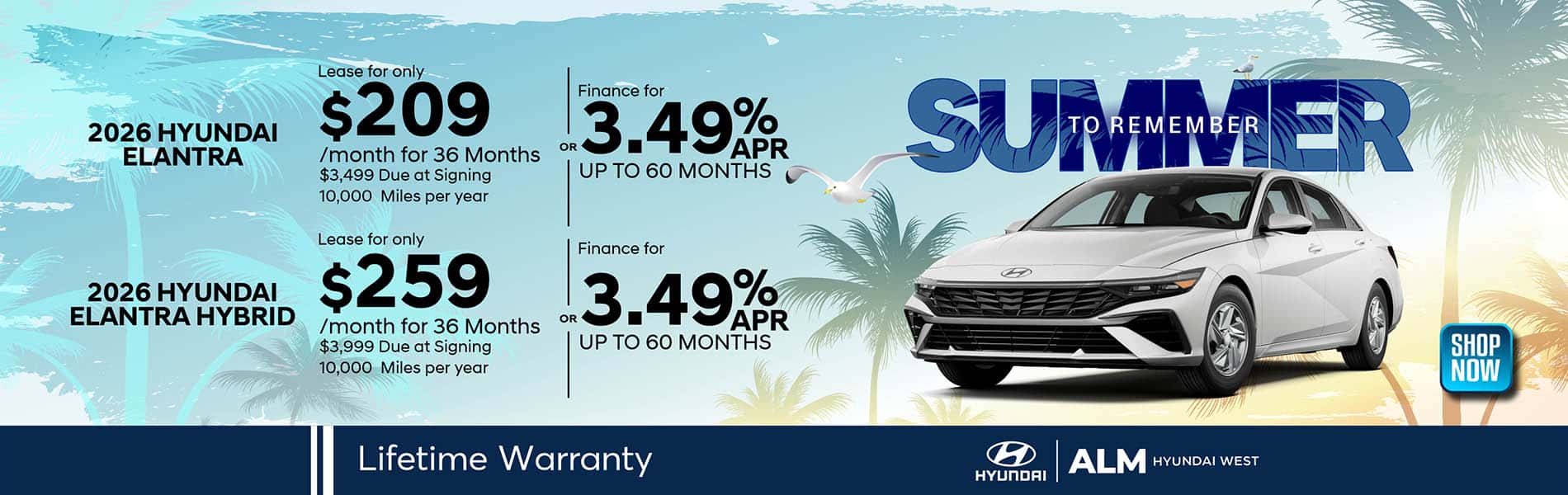 2026 Hyundai Elantra ICE & Hybrid Finance and Lease offers. ALM Hyundai West - Lithia Springs, GA