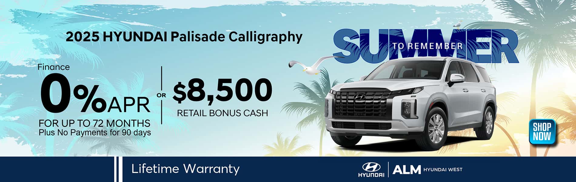 2025 Hyundai Palisade Calligraphy Finance offer. ALM Hyundai West - Lithia Springs, GA