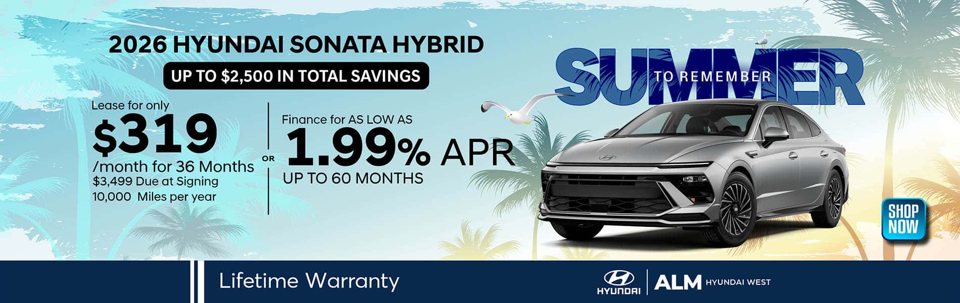 2026 Hyundai Sonata Hybrid Finance and Lease offer. ALM Hyundai West - Lithia Springs, GA